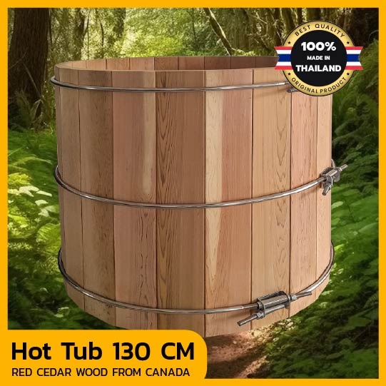 Ofuro Red Cedar Wood Hot Tub 130 cm.