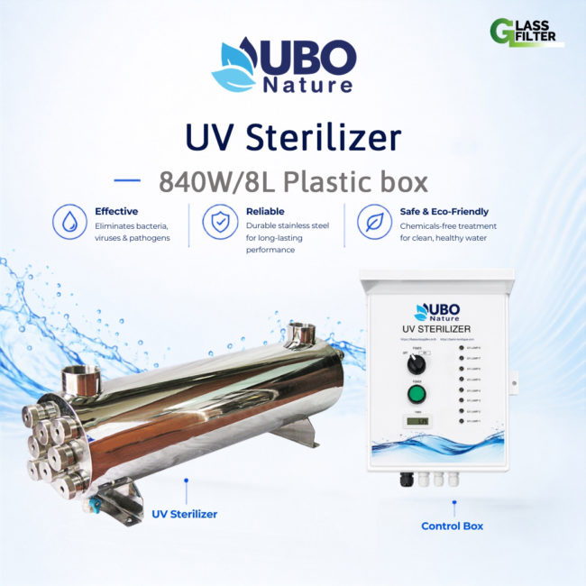 UV Sterilizer for Water UV 840W/8L (with plastic box)