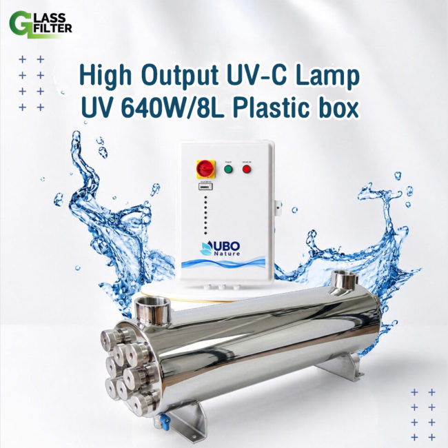 UV STERILIZER for Water High Output UV-C Lamp UV 640W/8L (with plastic box)